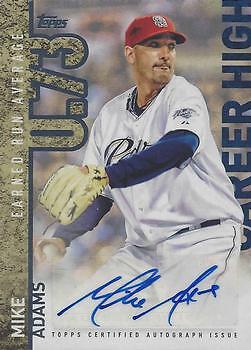 2015 Topps Career High Autographs #CHMA Mike Adams Auto Card