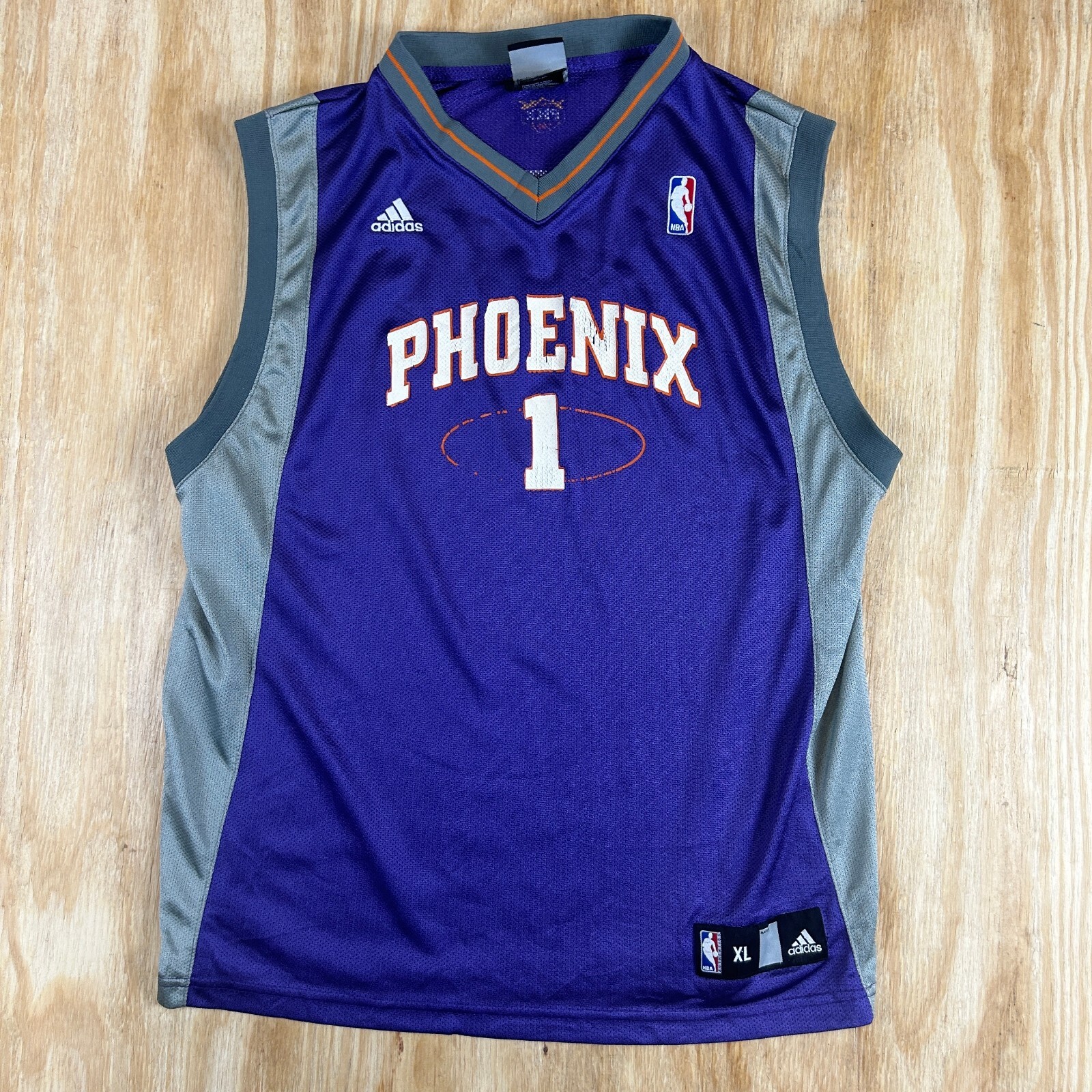 Adidas Phoenix Suns Amare Stoudemire #1 Jersey Men XL Purple  NBA Authentic VTG