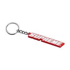 Supreme Bevel Logo Keychain Red OS S/S 18