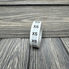 XS Retail Size Stickers for Store Boutique Clothing Label Apparel Roll