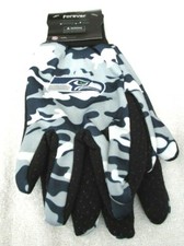 Seattle Seahawks Camouflage Camo Logo Licensed NFL Sport Utility Gloves-New ver2