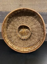Wicker Rattan Chip And Dip Serving Basket Tray 14 " X 3"