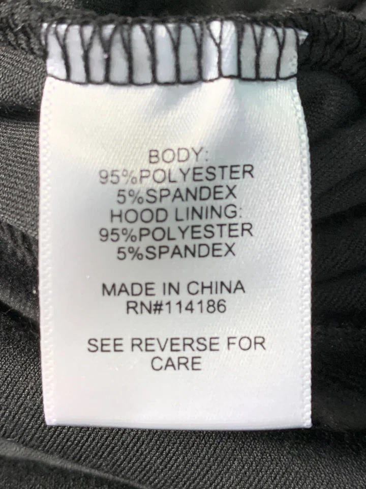 Juicy Couture L Black Velour Hooded Jumpsuit Drawstring Zipper Closure 8237 - Image 3 of 4