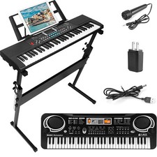 Musical Keyboard 61 Keys Electric Digital Piano Organ w/ Mic Kids Christmas Gift