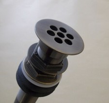 Jaclo 716-PEW Extra Long Wide Hole Grid Lavatory Drain w/o Over Flow - Pewter