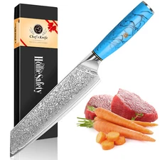 Damascus Kiritsuke Knife 8 Inch Kitchen Knife VG-10 Damascus Steel Meat Cleaver