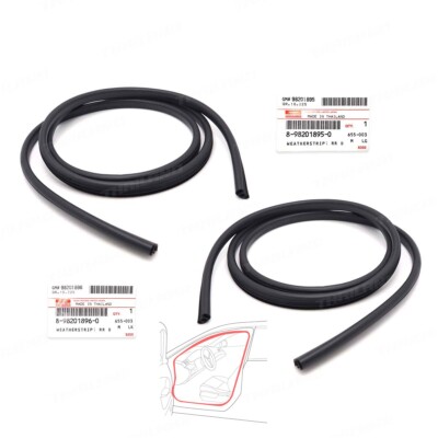 Fits Isuzu D-Max Open Cab 2012 - '19 Pair Opening Door Rubber Weatherstrip Seal