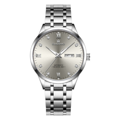 Men Watch Mechanical Business Calendar Week Luminous Waterproof Wristwatches