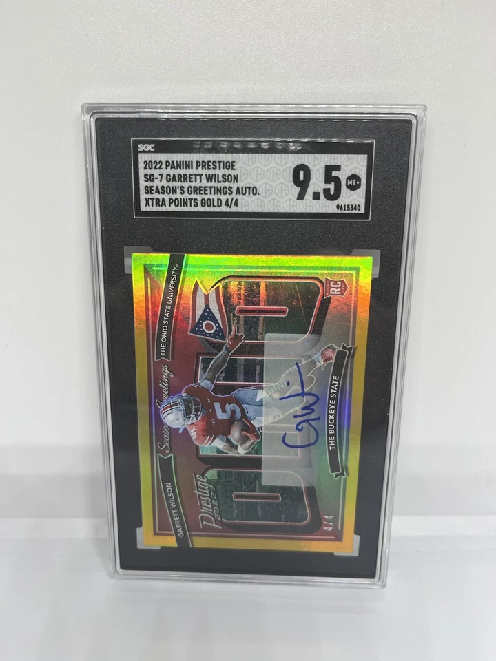 2022 Panini Prestige Garrett Wilson Season Greetings Rookie RC SGC 9.5 #SG7 4/4 - Image 2 of 3