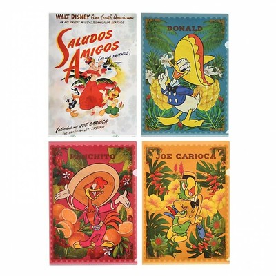 Disney Store Japan Clear File Jose Carioca Panchito Donald Duck Birthday 21 Ebay