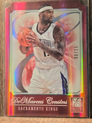 2012-13 Elite Status Red Die-Cut /15 DeMarcus Cousins #158 SSP Kings