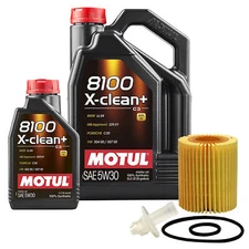 6L Motul 8100 X-CLEAN + 5W30 Wix Filter Motor Oil Change Kit API SN/CF