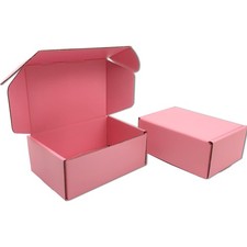 6x4x2 Shipping Boxes Set of 75 Pink Mailer Corrugated Cardboard
