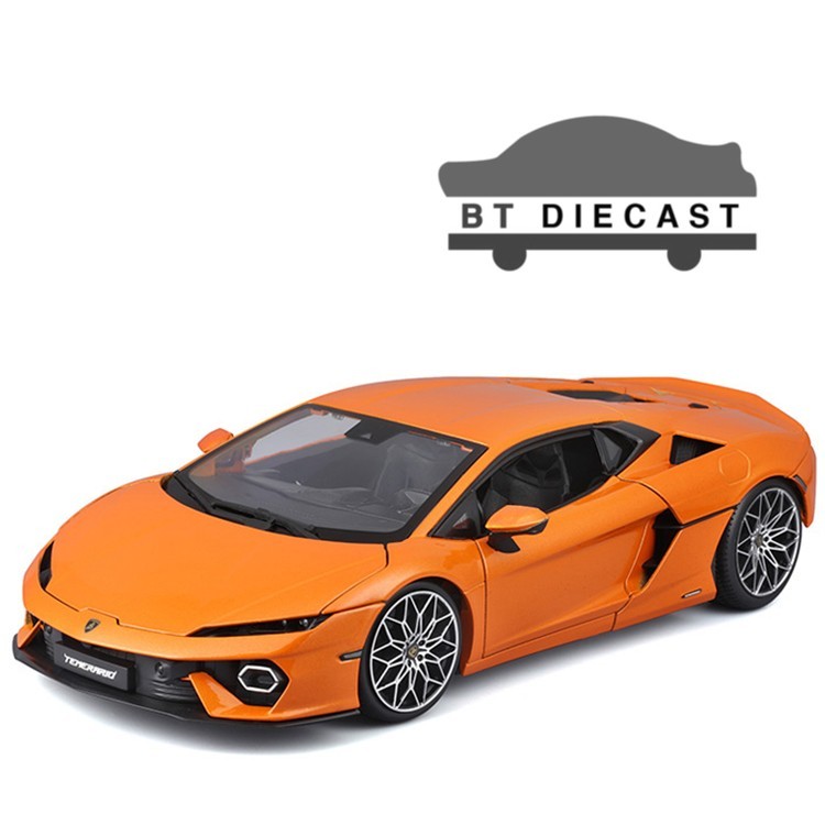 BBURAGO LAMBORGHINI TEMERARIO 1/18 DIECAST MODEL CAR ORANGE 18