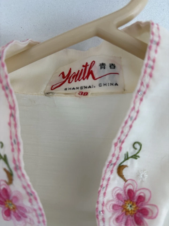 Top campesino bordado BOHO marca juvenil vintage talla 38 buen estado usado Foto 4 de 4