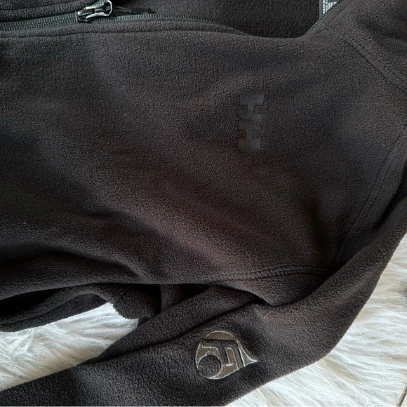 Helly Hansen Sweater Black Fleece Zip Up Outdoor Cold Weather Active Size Medium - Image 2 of 4