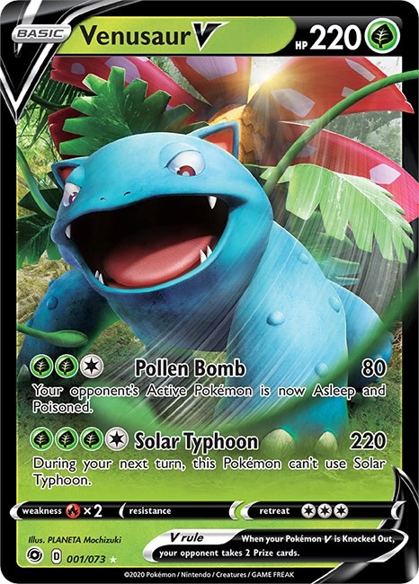Venusaur V 01/73 Ultra Rare Champion's Path Pokémon Card