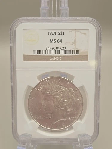 1924 Peace Silver Dollar $1 - NGC MS64