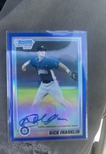 Bowman Chrome-Prospects Nick Franklin #BCP103 Blue Refractor Autographs /150 RC
