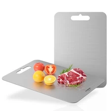 GENXONE Titanium Cutting Board for Kitchen, Large Metal Cutting Board for Mea...