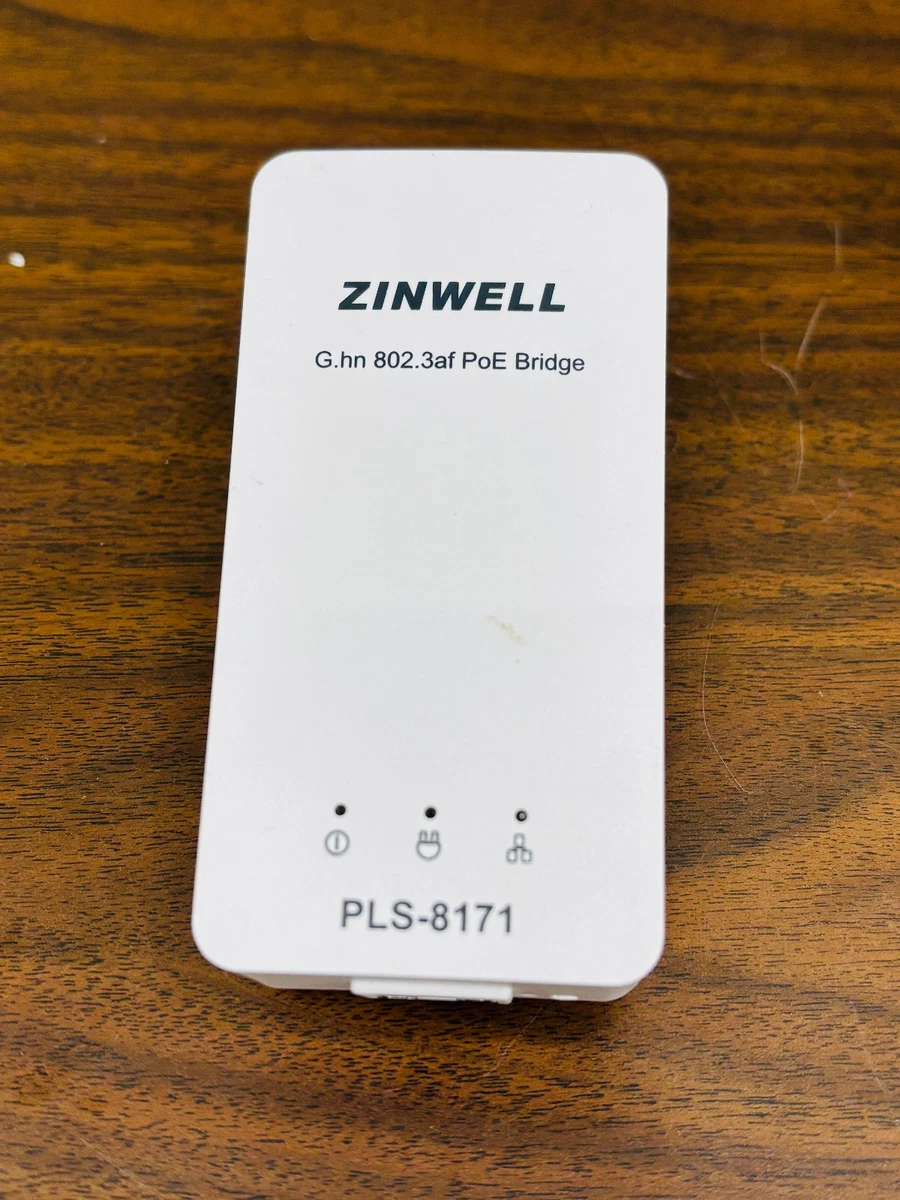 UPS puente PoE Vivint Zinwell PLS-8171 G.hn 802.3af envío rápido