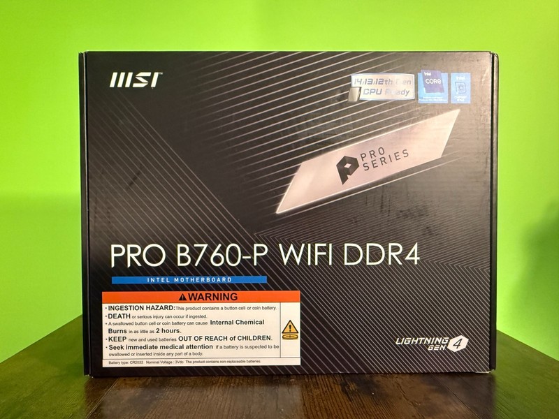 MSI PRO B760-P WiFi DDR4 Motherboard - Intel LGA 1700 - Black