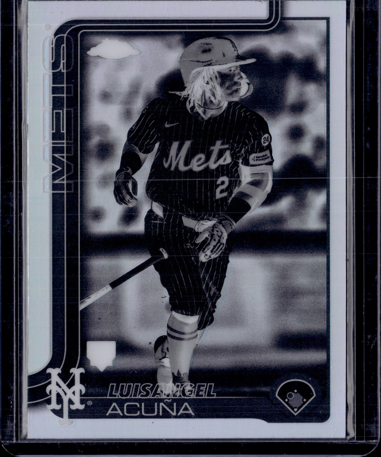 2025 Topps Chrome Luisangel Acuna Negative Refractor Rookie #56