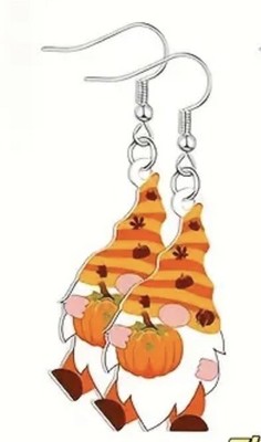   Cute Halloween Gonk Earrings Boo Basket Gift Spooky Season Pumpkin Gnome