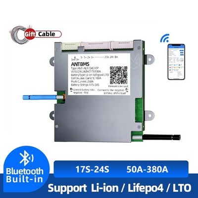 ANT Smart BMS 17-24S 50A-380A Li-ion LiFePo4 LTO Battery Build in Bluetooth BMS