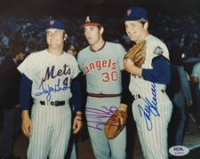Tom Seaver/Nolan Ryan/Tug McGraw Multi-Autographed 8x10 Photo PSA/DNA