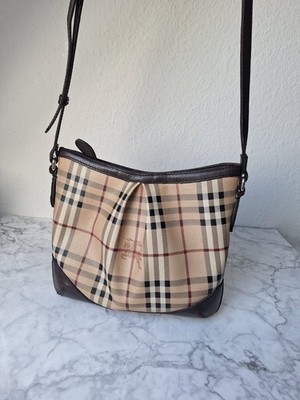 Orginal Burberry ''Crossbody'', Beige, Nova Check, PVC Leder, Hochwertig!