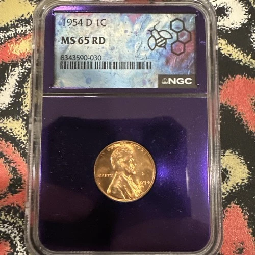 1954-D Lincoln Wheat Cent 1C NGC MS65 RD
