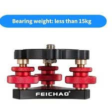 LP-64 Camera Tripod Head Leveling Base Triple-wheel Precision Leveler Bubble