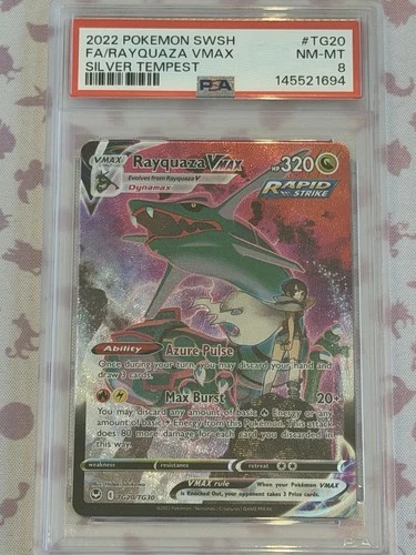 2022 Pokémon Silver Tempest Rayquaza VMAX TG20/TG30 PSA 8