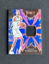 2023-24 Select Victor Wembanyama Rc Rookie Sparks Blue Prizm Jersey Patch /75