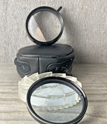2 Hoya Filter Hoya Multivision Filter 48mm mit Gehäuse + Hoya 82A Blaufilter 48mm