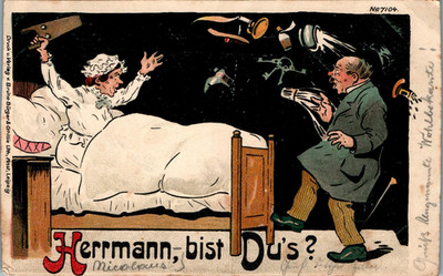 AK SCHERZKARTE HERMANN BIST DU`S ? COL. 1903