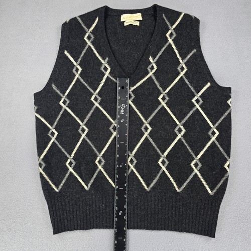 Vintage Cashmere J.&D. McGeorge Ltd. Vest Men's 40 Crafted in Scotland VTG Prep - Picture 10 of 11