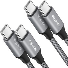 etguuds USB C to C Cable 3ft, 2-Pack 60W USBC Cord, Gray
