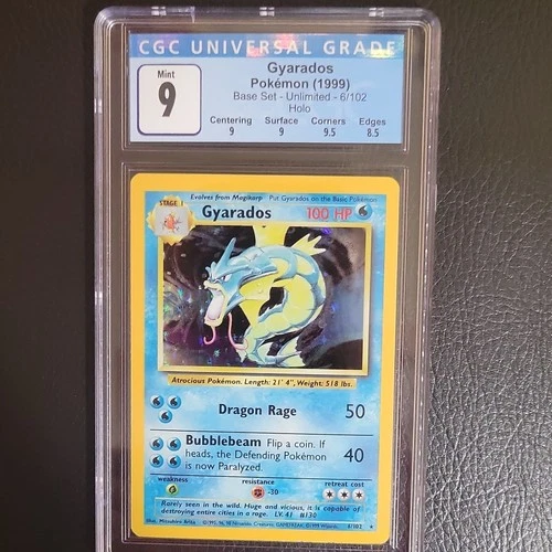 Wizards of the Coast 1999 Base Set Unlimited Gyarados Holo CGC 9 #6/102