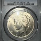 1922 Peace Silver Dollar PCGS MS63 Blast White