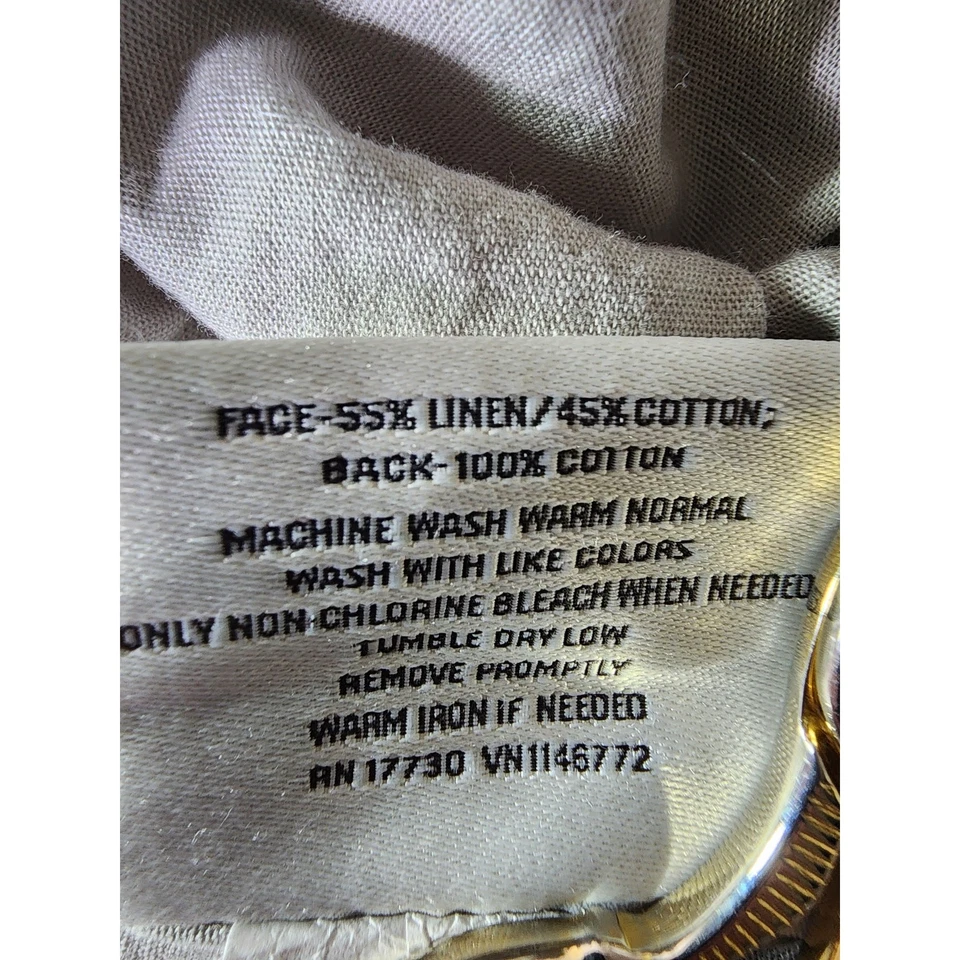 Juego de 2 MAGNOLIA CORAZÓN Y MANO Gris Claro Texturizado Mezcla de Lino KING Almohada Falsa Foto 4 de 4