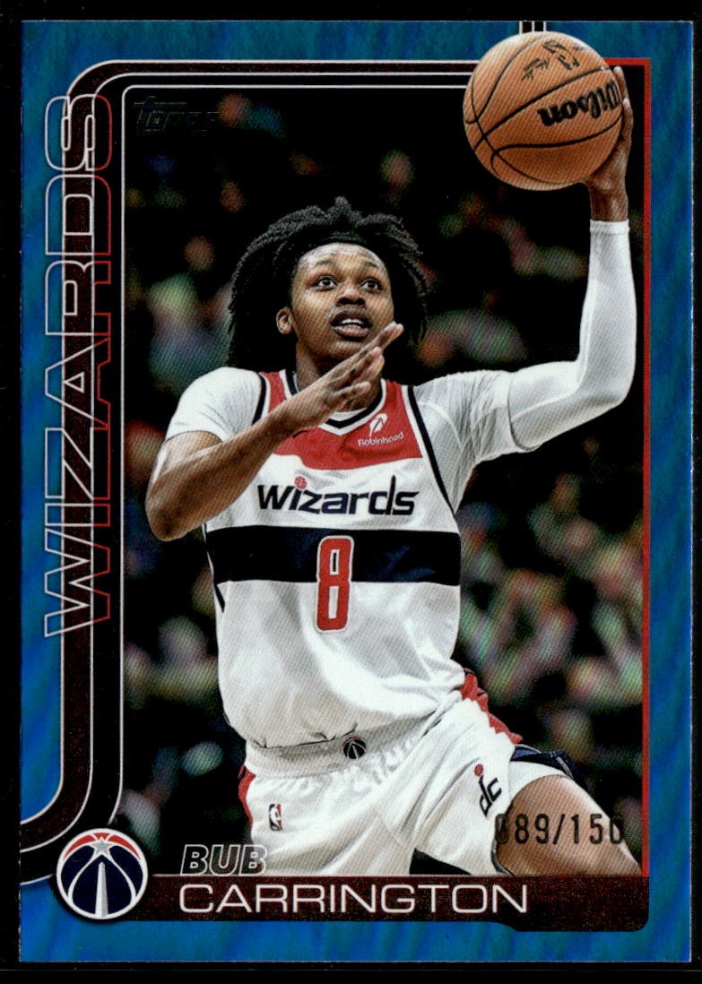 2025-26 Topps #97 Bub Carrington Blue Holo Foil #/150