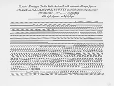 New Letterpress Type - 12 point Cochin Italic 25A/50a font