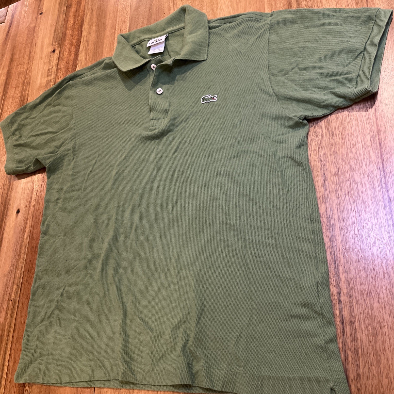 Lacoste Medium (Size 4) Green Polo shirt Designed In France Academia Preppy EUC thumbnail 4