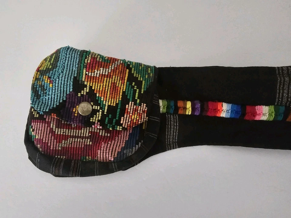 Riñonera ajustable colorida tejida a mano Batik Boho hecha a mano Foto 2 de 4