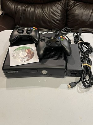 Microsoft Xbox 360 S 4GB Console Black 1439 + Controllers & More