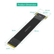 M.2 NVME to Oculink 4i Extension Cable for SSD Graphics Card M2 MKey to SFF-8612