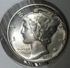 1939 Silver Mercury Dime 10c US Coin About Uncirculated AU