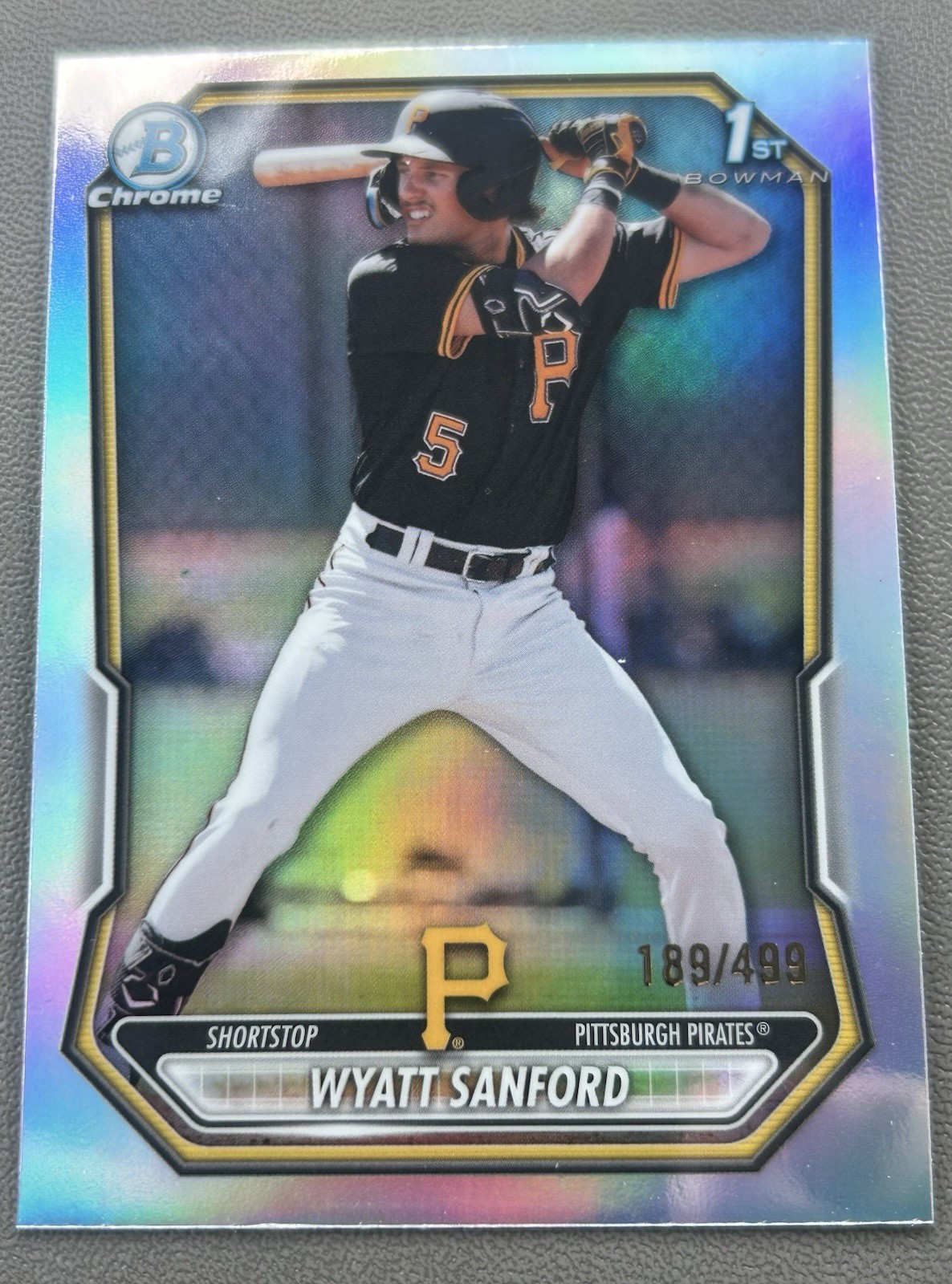 Wyatt Sanford 2026 Bowman Chrome First Refractor /499 Pirates Bowman 1st